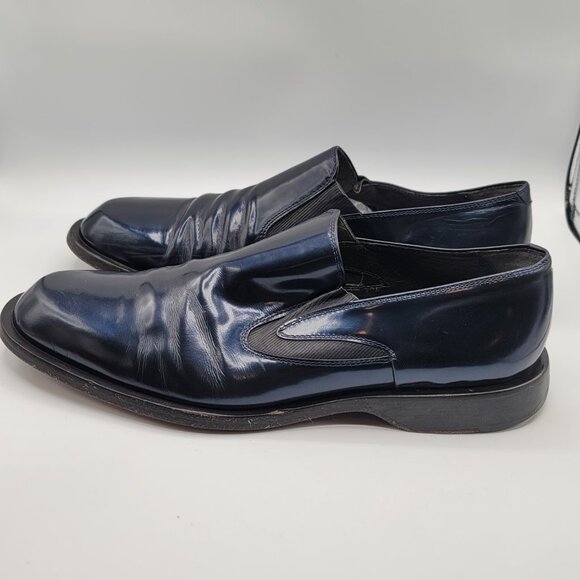 Versace Blue Loafer Slip on shoes size 10 Italian Designer Business Casual - Picture 11 of 11